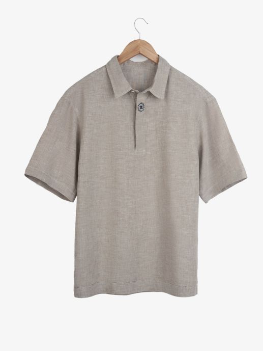 Linen sorona popover short sleeve shirt